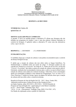 RESPOSTA AO RECURSO N&Uacute;MERO DA VAGA: 52 QUEST&Atilde;O: 15