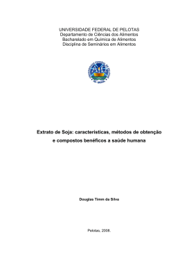 Extrato de Soja - Bacharelado Qu&iacute;mica de Alimentos UFPel