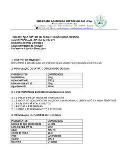 Alimentos n&atilde;o Convencionais