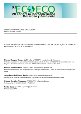 XI ENCONTRO NACIONAL DA ECOECO Araraquara-SP