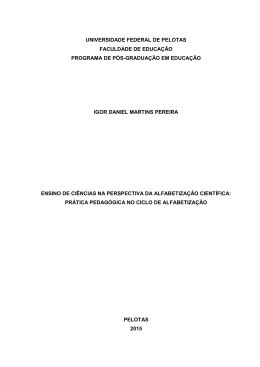 Ensino de ci&ecirc;ncias na perspectiva da alfabetiza&ccedil;&atilde;o cient&iacute;fica