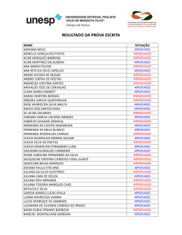 RESULTADO DA PROVA ESCRITA
