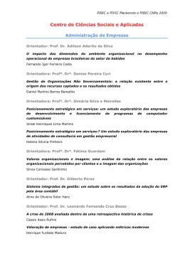 Centro de Ci&ecirc;ncias Sociais e Aplicadas