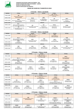 GRADE EM VIGOR NO 2º SEMESTRE DE 2010 1º Período