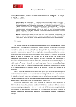 Ferreira, Ricardo Matos, &ldquo;Sobre a determina&ccedil;&atilde;o de