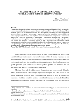 as artes visuais na educa&ccedil;&atilde;o infantil