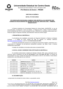 Edital n&ordm; 07/2015 - Universidade Estadual do Centro