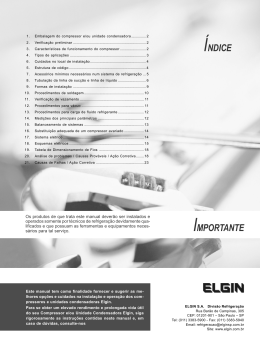&Iacute;NDICE IMPORTANTE - Capital Refrigera&ccedil;&atilde;o
