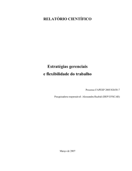Estrat&eacute;gias gerenciais e flexibilidade do trabalho