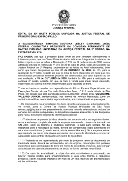 Edital da 40 &ordf; Hasta P&uacute;blica