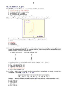 CINÉTICA QUÍMICA-EXERCÍCIOS