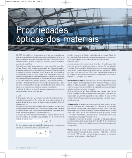 Propriedades &oacute;pticas dos materiais