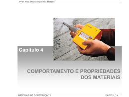 Propriedades dos Materiais de Constru&ccedil;&atilde;o