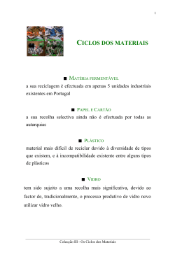 CICLOS DOS MATERIAIS