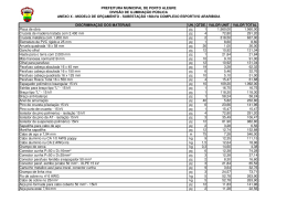 DISCRIMINA&Ccedil;&Atilde;O DOS MATERIAIS UN. QTDE. VALOR