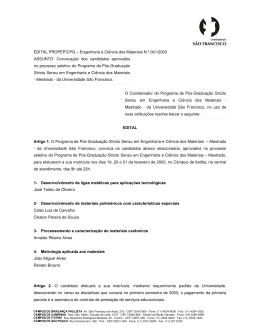 propep/cpg–eng. e ciência dos materiais nº001/2003