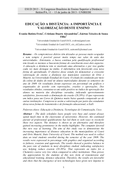 educa&ccedil;&atilde;o a dist&acirc;ncia: a import&acirc;ncia e valoriza&ccedil;&atilde;o deste ensino