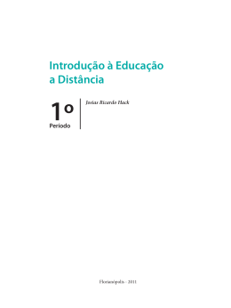 Introdu&ccedil;&atilde;o &agrave; Educa&ccedil;&atilde;o a Dist&acirc;ncia