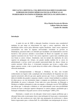 EDUCA&Ccedil;&Atilde;O A DIST&Acirc;NCIA: UMA REFLEX&Atilde;O DAS