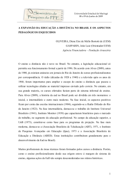 a expans&atilde;o da educa&ccedil;&atilde;o a dist&acirc;ncia no brasil e os aspectos