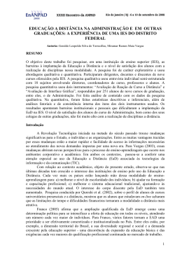 educa&ccedil;&atilde;o a dist&acirc;ncia na administra&ccedil;&atilde;o e em outras