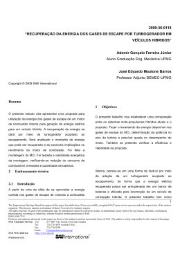 Recupera&ccedil;&atilde;o dos gases de escape em ve&iacute;culos hibridos