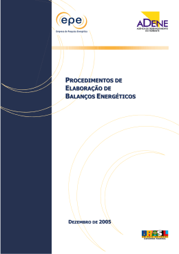 procedimentos de elabora&ccedil;&atilde;o de balan&ccedil;os energ&eacute;ticos