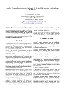 An&aacute;lise T&eacute;cnico-Econ&oacute;mica na Aplica&ccedil;&atilde;o de Grupo Hidrogerador