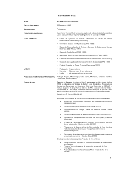 1 CURRICULUM VITAE 02.Fevereiro.1945 Portuguesa Engenheiro