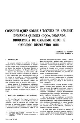 e oxig&ecirc;nio dissolv