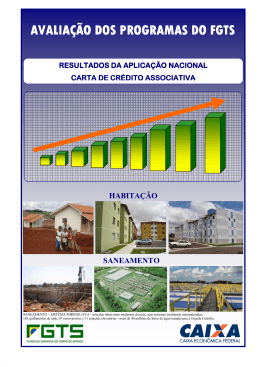 Relatorio de Avalia&ccedil;&atilde;o dos Programas FGTS - CCA