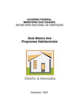 Guia B&aacute;sico dos Programas Habitacionais - Minist&eacute;rio P&uacute;blico