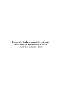 Desempenho dos Programas de P&oacute;s-gradua&ccedil;&atilde;o Stricto Sensu em