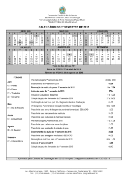 1&ordm; semestre de 2015