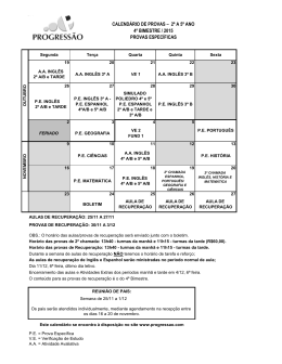 2&ordm; a 5&ordm; ano 4&ordm; bimestre / 2015 provas espec&iacute;ficas