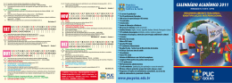 CALEND&Aacute;RIO ACAD&Ecirc;MICO 2011