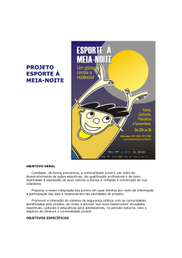 PROJETO ESPORTE &Agrave; MEIA