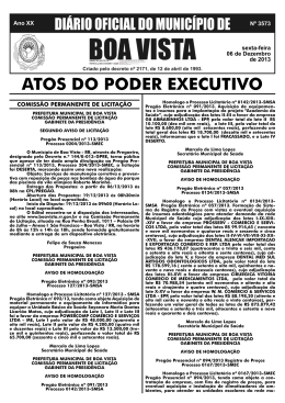 dom n&ordm; 3573.indd - Prefeitura Municipal de Boa Vista