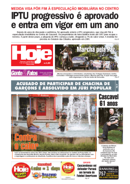 IPTU progressivo &eacute; aprovado e entra em vigor em um