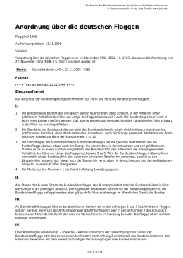 Anordnung &uuml;ber die deutschen Flaggen von 1996