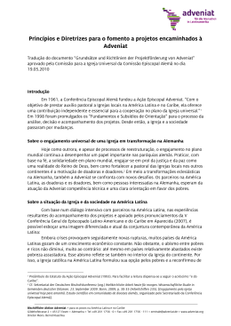 Princ&iacute;pios e Diretrizes para o fomento a projetos