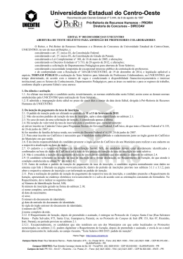 EDITAL N&ordm; 003/2015 - Universidade Estadual do Centro