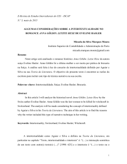 Micaela Moura (CEI - ISCAP), "Algumas Considerações sobre a
