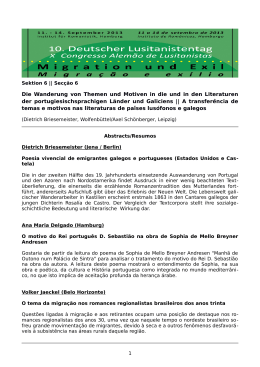 Abstracts - Resumos - Sektion 6: Deutscher Lusitanistentag 2013