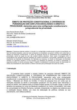 &Acirc;MBITO DE PROTE&Ccedil;&Atilde;O CONSTITUCIONAL E