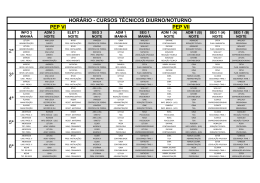 HOR&Aacute;RIO - CURSOS T&Eacute;CNICOS DIURNO/NOTURNO