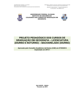 projeto pedag&oacute;gico dos cursos de gradua&ccedil;&atilde;o em geografia