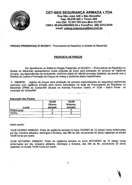 cet-seg segurança armada ltda - Procuradoria da República no