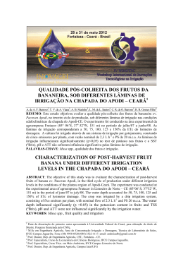 QUALIDADE P&Oacute;S-COLHEITA DOS FRUTOS DA