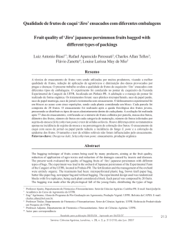 Qualidade de frutos de caqui `Jiro` ensacados com diferentes